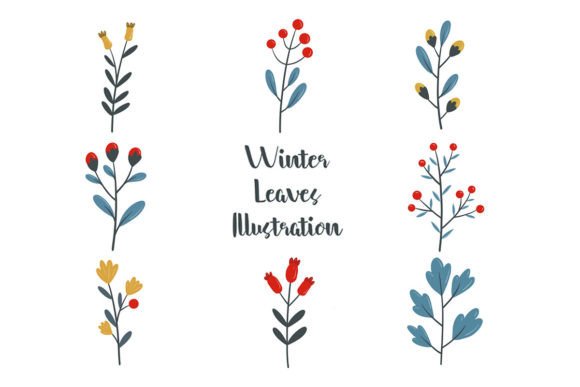 Download Winter Flower Set Illustration - Flower Collection