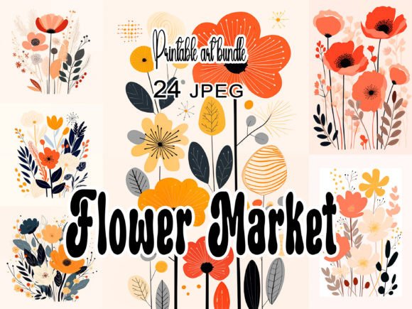 Download Flower Market Printable Art Bundle - Flower Collection