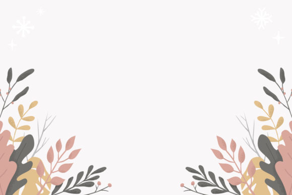 Download Winter Flower Leaf Snowflakes Background - Flower Collection