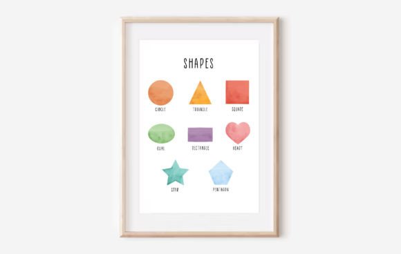 Download Watercolor Shapes Chart, Shapes Set - Watercolor shapes Collection