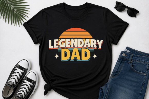 Download Legendary Dad Retro Vintage PNG Design - Retro Collection
