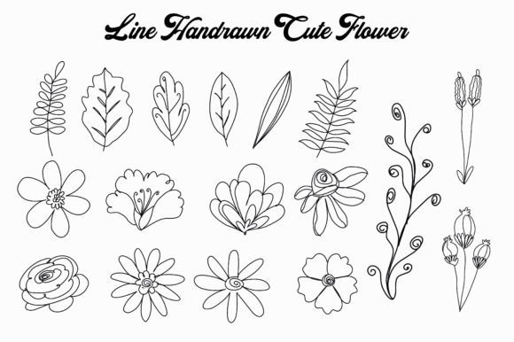 Download Big Bundle Line Flower Set - Flower Collection