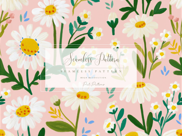 Download Daisy Wildflower Seamless Pattern PNG - Flower Collection