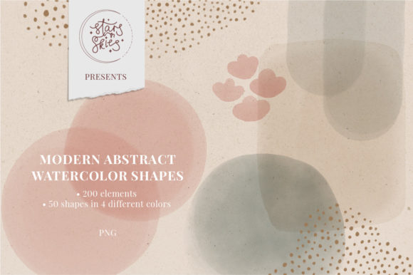 Download Modern Abstract Watercolor Shapes - Watercolor shapes Collection