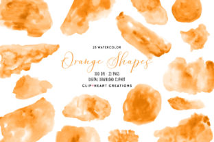 Download Orange Watercolor Shapes - Watercolor shapes Collection