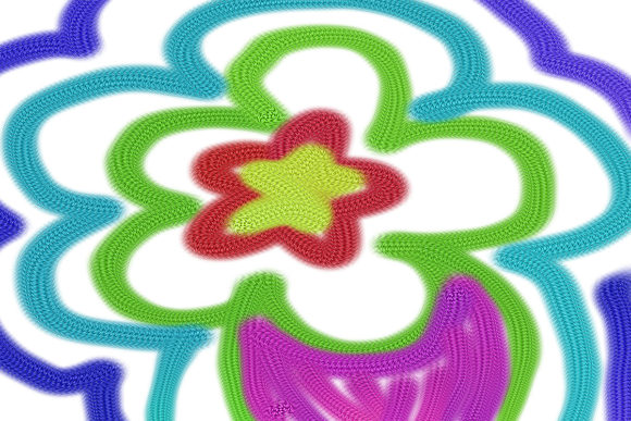 Download Colorful Flower Shapes Background Art - Flower Collection