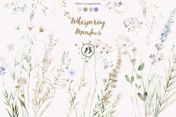 Download Wildflower Clipart Botanical Set - Flower Collection