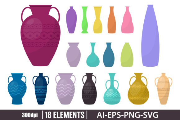 Download Flower Vase Clipart Set - Flower Collection