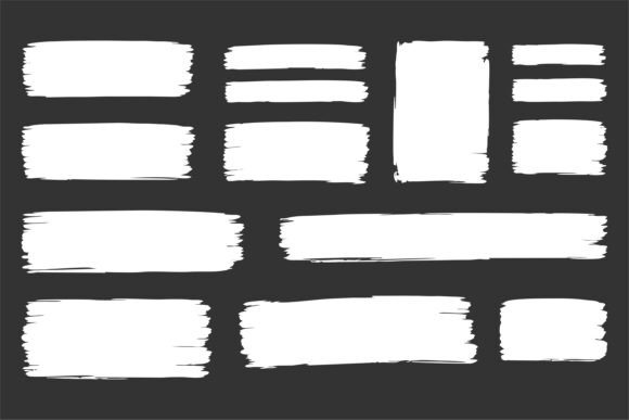 Download Set of White Brush Stroke Banners - Premium Resources