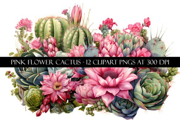 Download Pink Flower Cactus Clipart - Flower Collection