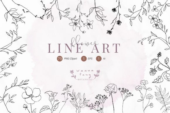 Download Line Art Botanical Flower Clipart, PNG - Flower Collection