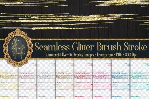 Download Seamless Glitter Brush Stroke Overlay - Stroke Collection