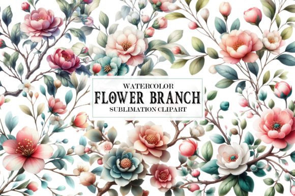 Download Flower Branch Watercolor Collection - Flower Collection