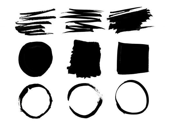 Download Black Watercolor Brush Strokes or Splash - Stroke Collection