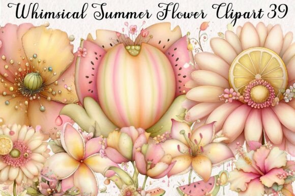 Download Whimsical Summer Flower Clipart - Flower Collection