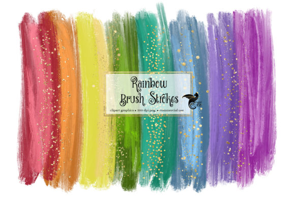 Download Rainbow Brush Strokes Clipart - Stroke Collection