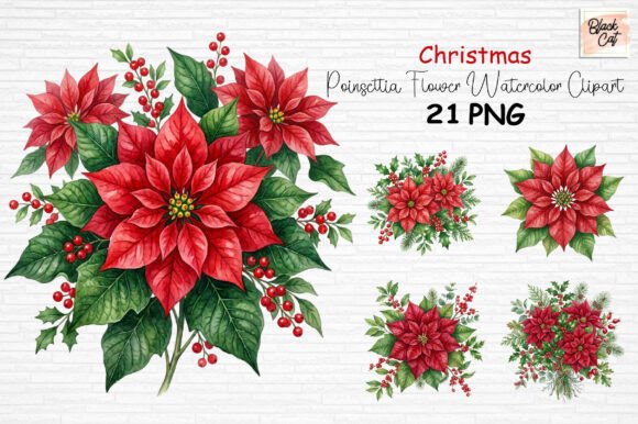 Download Christmas Poinsettia Flower Clipart PNG - Flower Collection