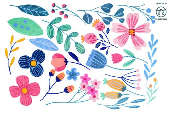 Download Watercolor Flower Elements Clip Art - Flower Collection
