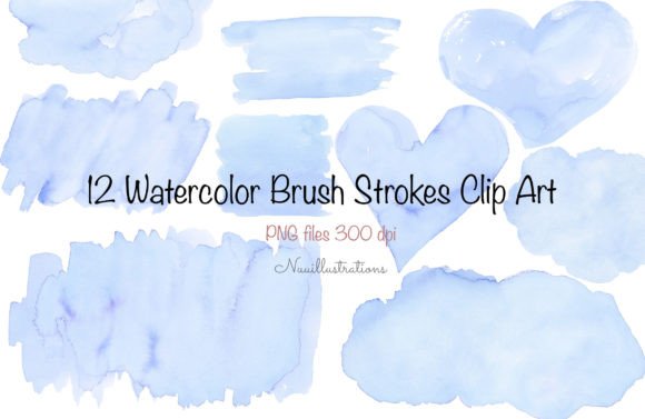 Download Blue Watercolor Shape Brush Strokes - Stroke Collection