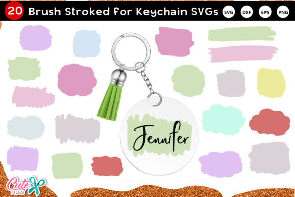 Download Paint Brush Stroke Keychain Bundle - Premium Resources