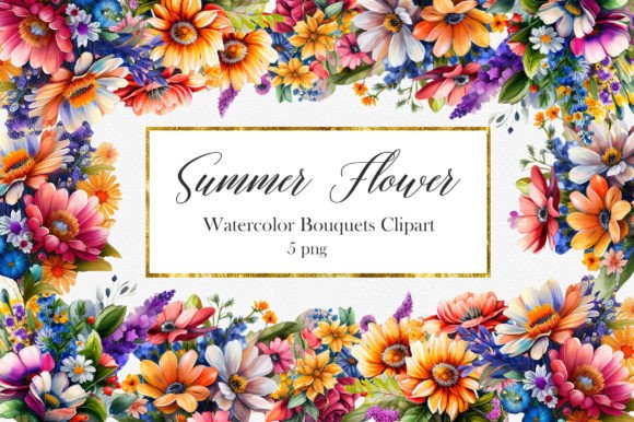 Download Summer Flower Bouquets Clipart - Flower Collection