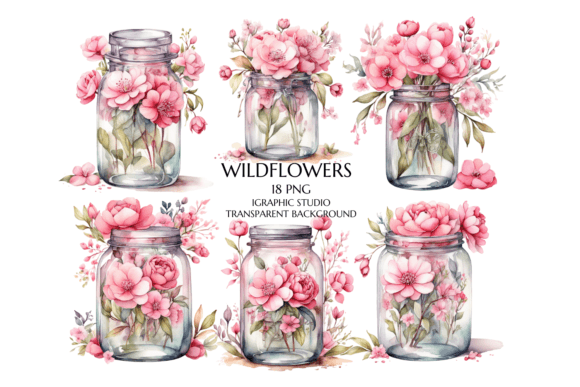 Download Watercolor Pink Flowers in Vase - Flower Collection