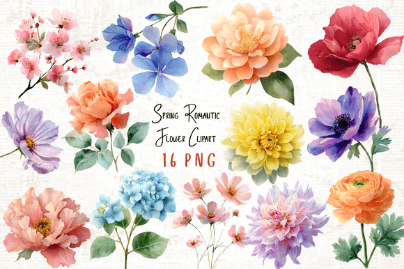 Download Spring Romantic Flower Clipart PNG - Flower Collection