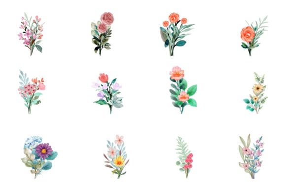 Download Watercolor Flower Elements - Flower Collection