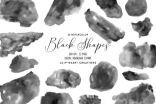 Download Black Watercolor Shapes - Watercolor shapes Collection