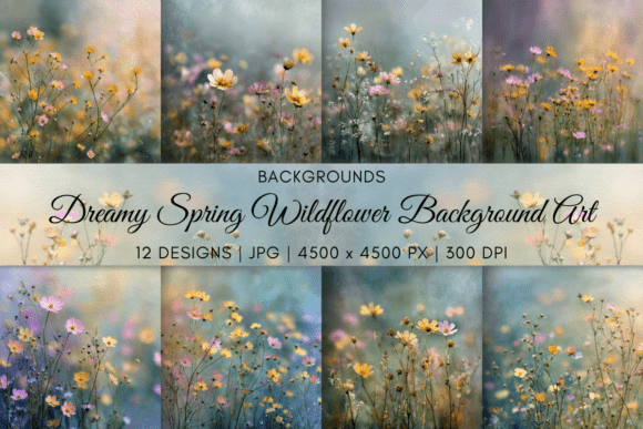 Download Dreamy Spring Wildflower Background Art - Flower Collection