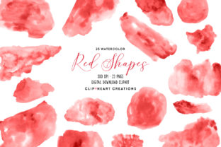 Download Red Watercolor Shapes - Watercolor shapes Collection