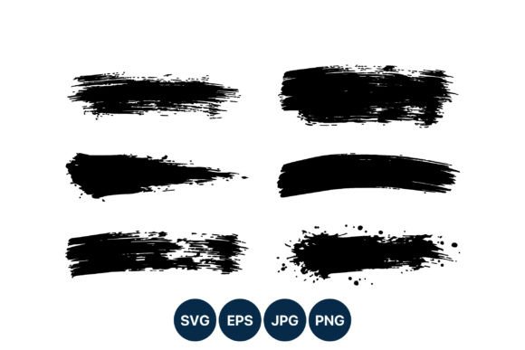 Download Black Grunge Paint Brush Strokes - Stroke Collection