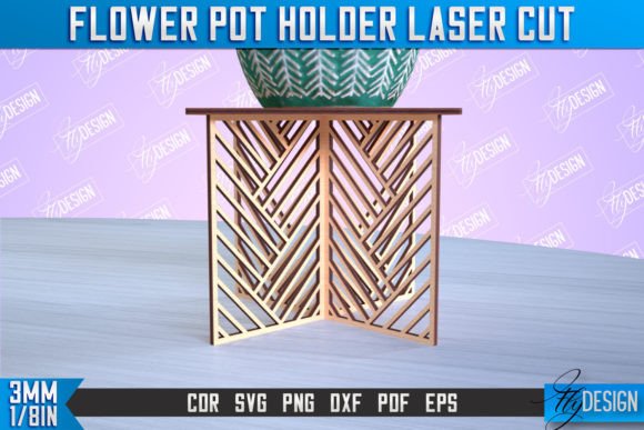 Download Flower Pot Holder Laser Cut | Home Decor - Flower Collection