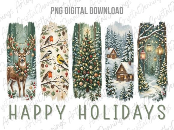 Download Christmas Holiday Winter Brushstroke PNG - Stroke Collection