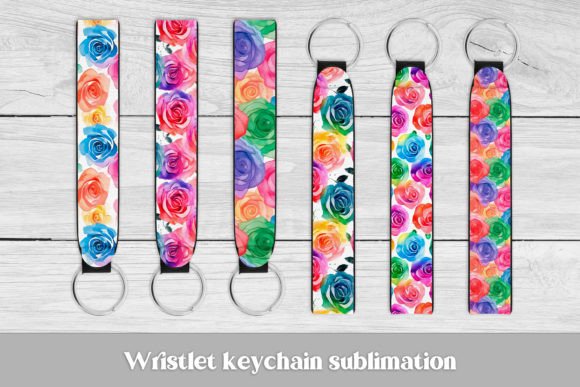 Download Wristlet Keychain Flower Sublimation - Flower Collection