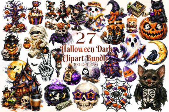 Download Brush Strokes Dark Halloween Clipart - Stroke Collection