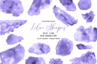 Download Lilac Watercolor Shapes - Watercolor shapes Collection