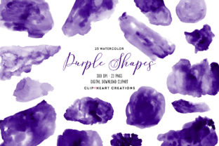 Download Purple Watercolor Shapes - Watercolor shapes Collection